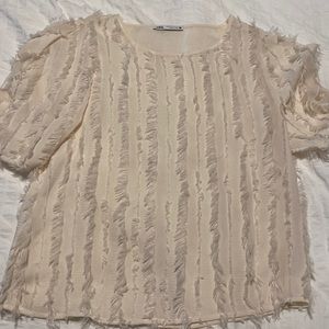 White/ cream top from zara